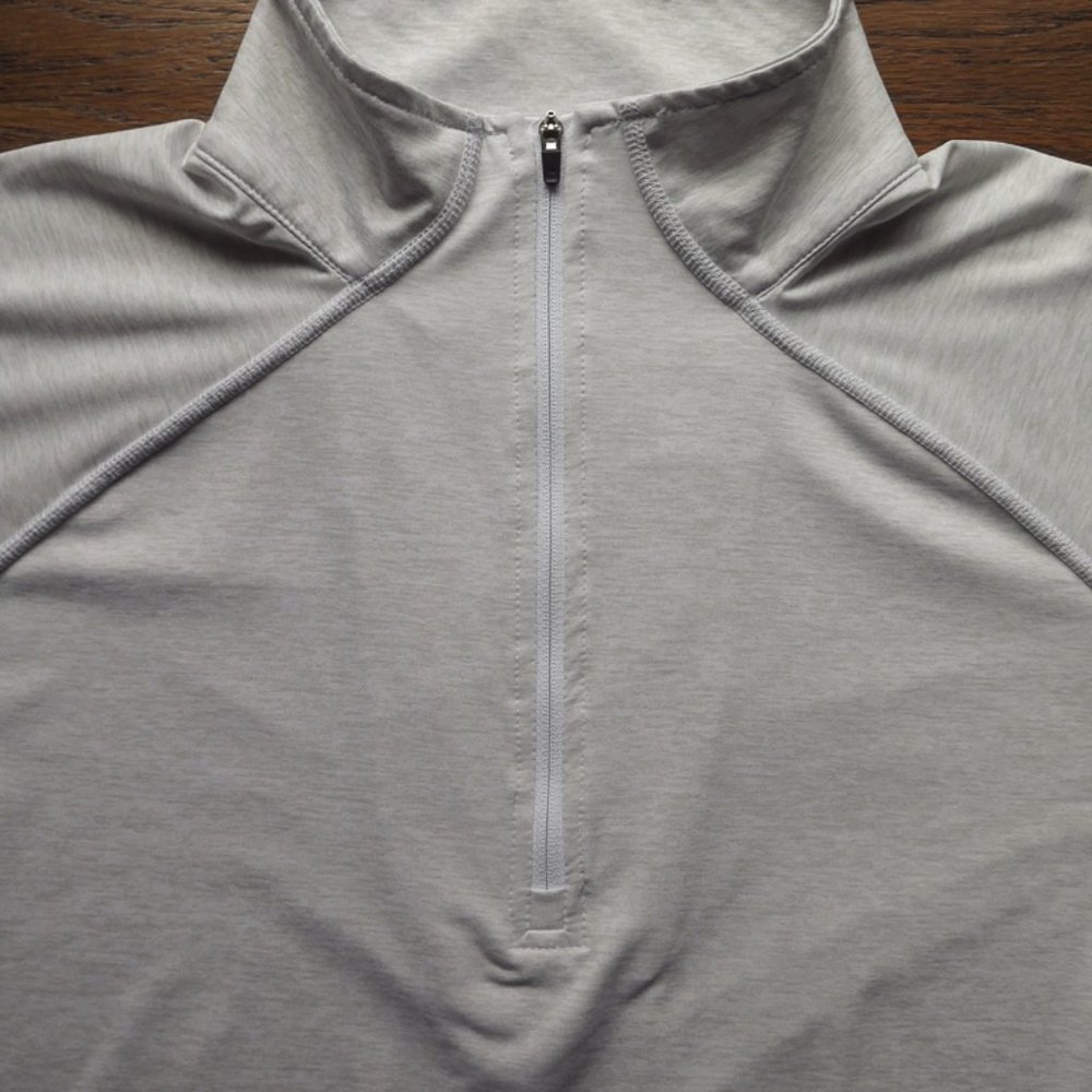 Straight Down Performance Gray Heather Half Zip (… - image 2